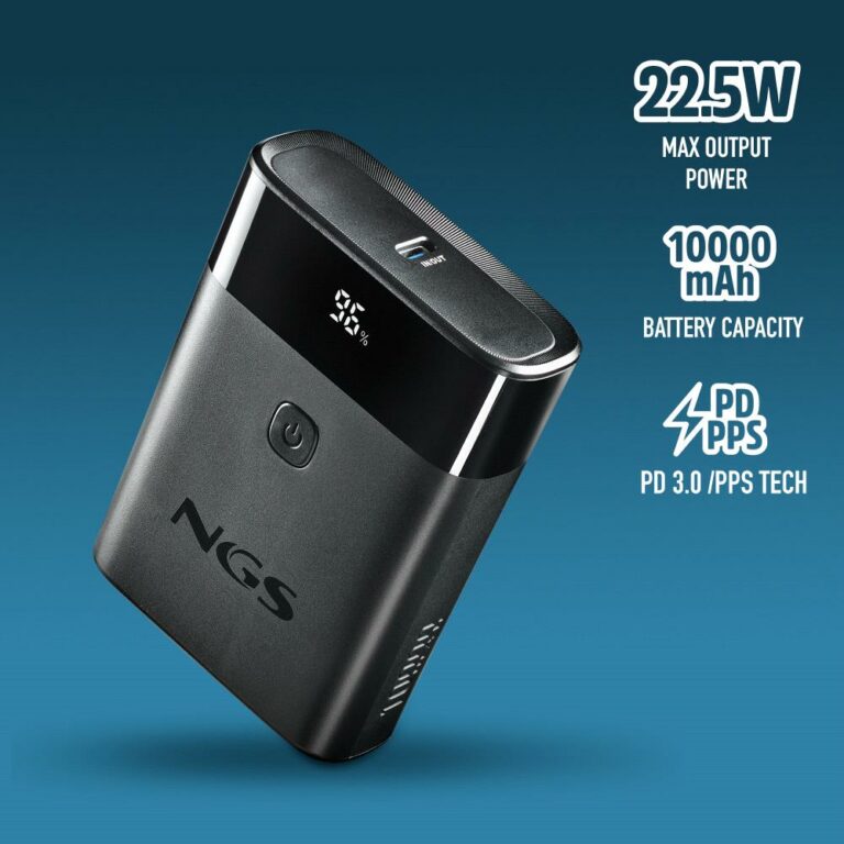 Batterie externe USB NGS Twix 10 - 10000mAh 22,5W (Noir) - TWIX10