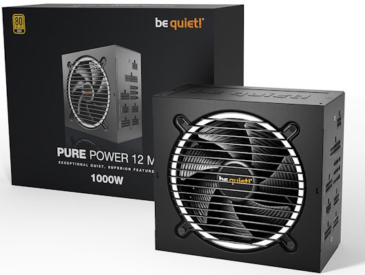 be quiet! Pure Power 12 M 1000W 80PLUS Gold Alimentation 100% modulaire 1000W ATX12V 3.0 / EPS12V - 80PLUS Gold