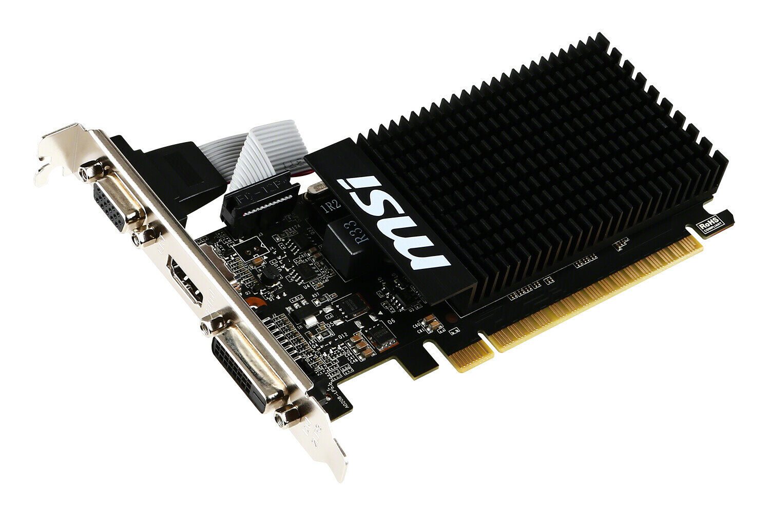 Carte Graphique Nvidia MSI GeForce GT710 2GD3H 2Go LP (Low Profile Passive)