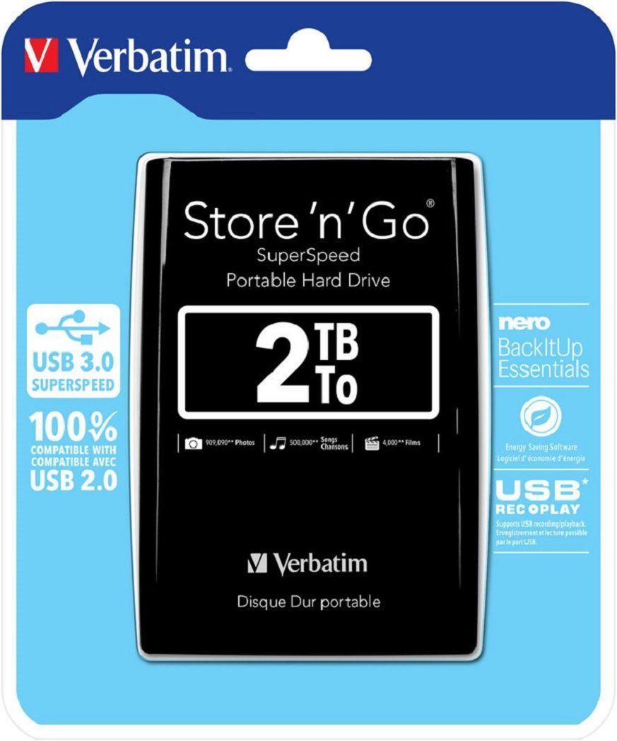 Disque Dur externe Verbatim Store'N'Go - 2To (Noir)