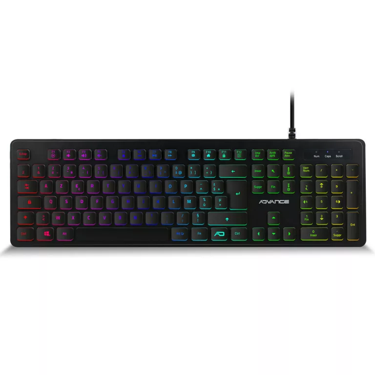 Advance GTA 210 (AZERTY Français) Clavier gaming - touches plates (chiclet) - rétroéclairage RGB - AZERTY Français