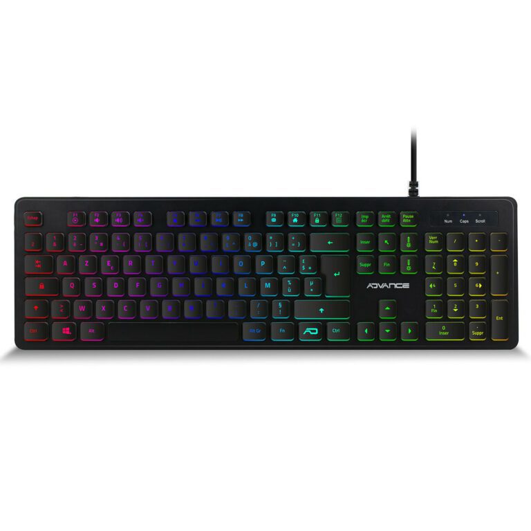 Advance GTA 210 (AZERTY Français) Clavier gaming - touches plates (chiclet) - rétroéclairage RGB - AZERTY Français