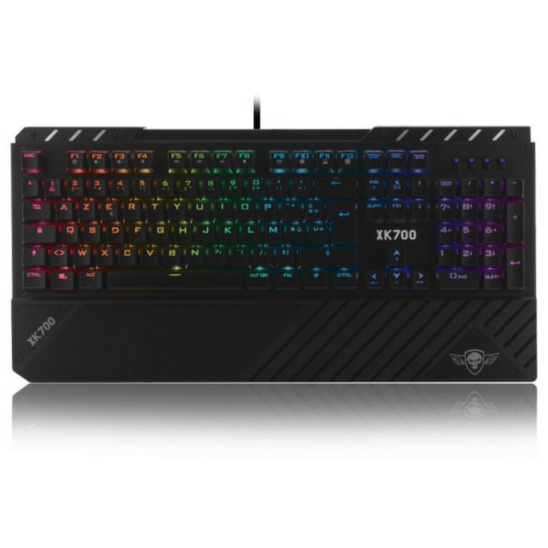 Spirit of Gamer Xpert-K700 Clavier mécanique à switches Victory Red pour gamer avec rétro-éclairage RGB (AZERTY, Français)