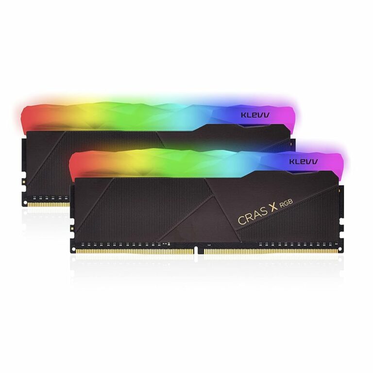 Kit Barrettes mémoire 32Go (2x16Go) DIMM DDR4 Klevv Cras X RGB 3600Mhz (Noir)
