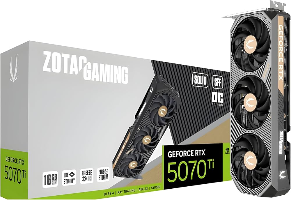 Carte Graphique Zotac Gaming GeForce RTX 5070 Ti Solid SFF OC