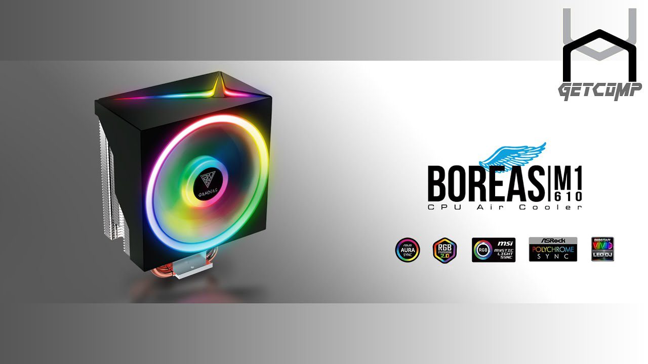 Ventilateur processeur Gamdias Boreas M1-610 RGB (Noir) - 16350-00000-00000-G