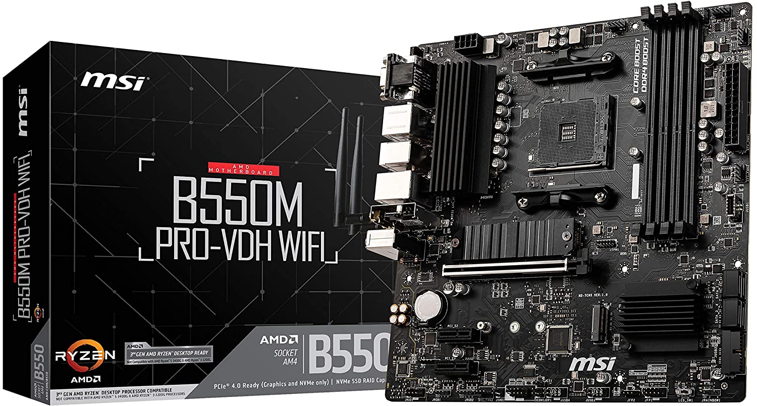 Carte Mère MSI B550M Pro-VDH WiFi (AM4) Micro ATX