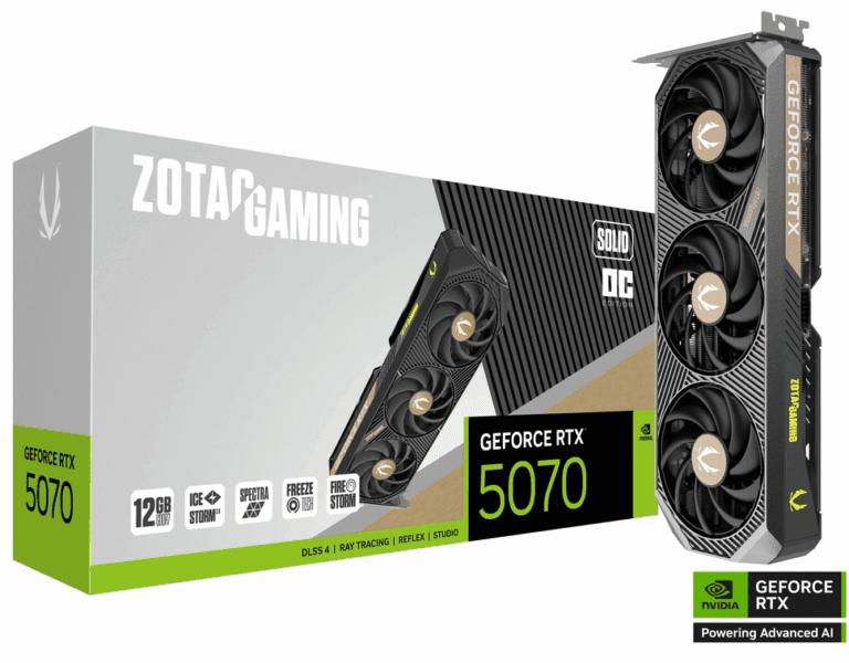 Carte Graphique Zotac Gaming GeForce RTX 5070 Solid - ZT-B50700D-10P