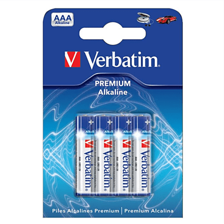 Lot de 4 piles Alcaline Verbatim Premium type AAA (LR03) 1,5V
